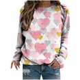 thumbnail image 1 of Valentines Day Shirts for Women Sweatshirt Cute Love Heart Graphic Tees Casual Long Sleeve Pullover Tops for Girlfriend, 1 of 5