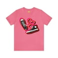 thumbnail image 1 of Valentines Day Shoestring Heart Sneaker Graphic Tee - Unisex 90s Converse, 1 of 8
