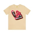 thumbnail image 1 of Valentines Day Shoestring Heart Sneaker Graphic Tee - Unisex 90s Converse, 1 of 8