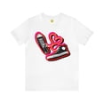 thumbnail image 1 of Valentines Day Shoestring Heart Sneaker Graphic Tee - Unisex 90s Converse, 1 of 8