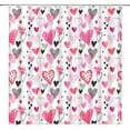 thumbnail image 1 of Valentines Day Shower Curtain Cute Hearts Romantic Love Modern Minimalist Watercolor Doodle Bathroom Decor Polyester Curtains with Hooks, 1 of 6