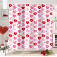 thumbnail image 1 of Valentines Day Shower Curtain Pink Red Heart Shower Curtains Waterproof Fabric Bath Curtains with 12 Hooks for Valentine''s Day Home Bathroom Decor, 72 x 72 Inches, 1 of 7