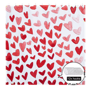 Valentines Day Shower Curtain Set with 12 Hooks, Print Christmas Holiday Bathroom Decor with 12 Hooks, Christmas Fabric Bathroom Shower Curtain with 12 Hooks-omo
