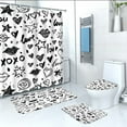 thumbnail image 1 of Valentines Day Shower Curtain Sets with Bath Rugs Set of 4,Bathroom Sets with Shower Curtain and Rugs and Accessories,Gnome Valentines Day Shower Curtain,Red Rose Valentine's Day Bathroom Set, 1 of 9