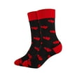 thumbnail image 1 of Valentines Day Socks Heart Lips Pattern Cotton Crew Socks For Couples Funny Novelty His And Hers, 1 of 4