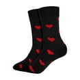thumbnail image 1 of Valentines Day Socks Heart Lips Pattern Cotton Crew Socks For Couples Funny Novelty His And Hers, 1 of 4