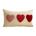 thumbnail image 1 of Valentines Day Soft Plush Love Heart Pillow Covers,18x18/12*20Inch,Faux Fur Wool Decorative Anniversary Cushion Case for Sofa Home Decoration Red, 1 of 7