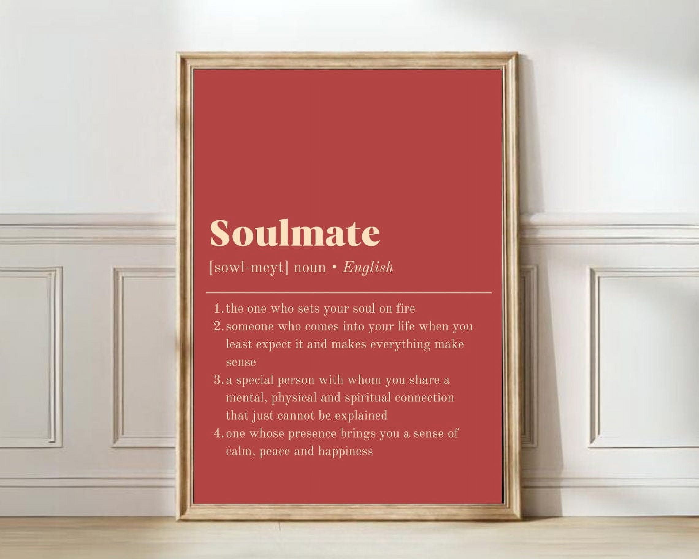 Valentines Day Soulmate Definition Romantic Poetry Above Bed Wedding ...