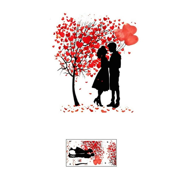 Valentines Day Static Cling Window Stickers – 2PCS Heart-Shaped Reusable No-Glue Decorations for Glass, Walls, and Mirrors