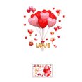 thumbnail image 1 of Valentines Day Static Cling Window Stickers – 2PCS Heart-Shaped Reusable No-Glue Decorations for Glass, Walls, and Mirrors, 1 of 5