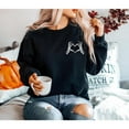 thumbnail image 1 of Valentines Day Sweatshirt, Skeleton Love Shirt, Heart Graphic Tee, Fall Tops for Women，Round neck，Fashion，cotton，black，S-3XL, 1 of 6