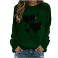 thumbnail image 1 of Valentines Day Sweatshirts Women's Casual Crewneck Pullover Tops Cute Heart Long Sleeve Shirts Top, 1 of 5