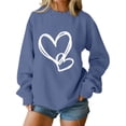 thumbnail image 1 of Valentines Day Sweatshirts for Women Cute Candy Couple Love Heart Print Long Sleeve Tshirts Casual Valentines Gifts Relaxed Fit Tops Outfit Clothes, 1 of 4