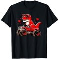 thumbnail image 1 of Valentines Day T Rex Riding Monster Truck Toddler Boys Kids T-Shirt, 1 of 5