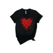 Valentines Day T-Shirt, Love Heart Print T-Shirt, Cute Red Heart T-Shirt, Valentines Day Gifts, Unisex T-Shirt