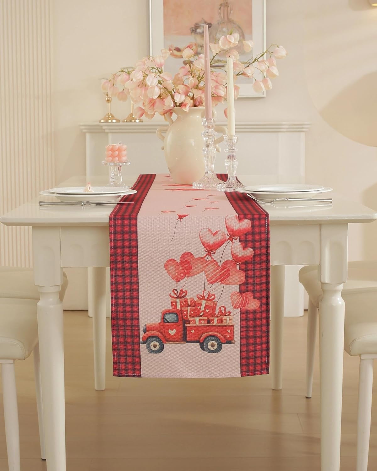 Valentines Day Table Runner 90 Inches Long Valentines Day Decor with ...
