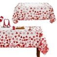thumbnail image 1 of Valentines Day Tablecloth,52×70 Inch,Valentine's Decorations for Home Table Cloth Rectangle,Valentine Day Red Heart Decor Tablecloths Polyester for Picnic Party Dinner(#01), 1 of 4