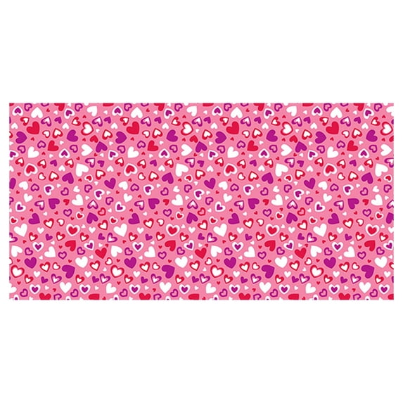 Valentines Day Tablecloths for Valentines Day Decor,54"x108" Disposable Plastic Tablecloths,Rectangle Heart Table Cover for Party Decorations Mothers Day Anniversary Birthday,Valentine Tablecloth,1PC
