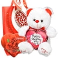 thumbnail image 1 of Valentines Day Teddy Bear Picture Frame Gift Chocolates Gift Bag, 1 of 7