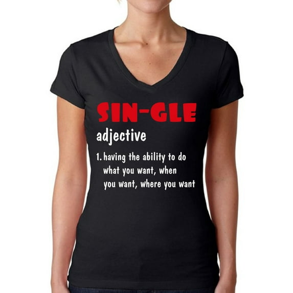 Valentines Day Tee for Women Anti Valentine V Neck T-Shirt for Singles Graphic Sleep Shirt for Her Funny Saying Top