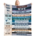 thumbnail image 1 of Valentines Day Throw Blanket Romantic Gift for Wife,to My Wife Blanket from Husband,Christmas Wedding Anniversary Birthday Throw Blanket Gifts for Her,Wife - 50 x 60 in, 1 of 5