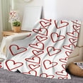 thumbnail image 1 of Valentines Day Throw Blanket - Soft and Warm Flannel Heart Blanket Valentines Day Decor Gifts for Her, Love Blankets for Home Bed Sofa Couch Chair, 1 of 6