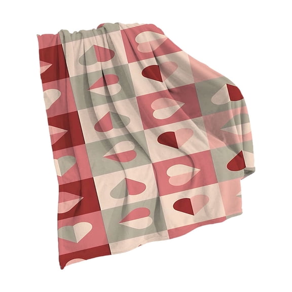 Valentines Day Throw Blanket - Soft and Warm Flannel Heart Blanket Valentines Day Decor Gifts for Her, Love Blankets for Home Bed Sofa Couch Chair