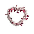 thumbnail image 1 of Valentines Day Tinsel Wreath 12.6 × 10.6inch Metallic Wired Heart Shaped Wreath with Foil Heart Love, Wired Hanging Valentines Decoration for Front Door, Wall Window Mantel, 1 of 7
