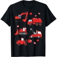 thumbnail image 1 of Valentines Day Toddler Construction truck hearts T-Shirt, 1 of 3
