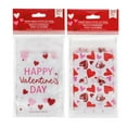 thumbnail image 1 of Valentines Day Treat Bags with Zip Seal Big Hearts Design 30 count Each for Home Party Favor Candy Cookies Goodie Bag Container Decoration Gift Supplies Pack of 2 - Design Vary (Total of 60), 1 of 7