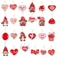 thumbnail image 1 of Valentines Day Tree Ornaments 24Pcs Pink Hearts Love Truck Sweet Wooden Tree Ornaments Happy Valentine's Day Cute Hanging Decorations for Indoor Home Wedding Mantle Fireplace Party Supplies, 1 of 6