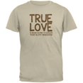 thumbnail image 1 of Valentines Day True Love Sloth Sand Adult T-Shirt - Medium, 1 of 1