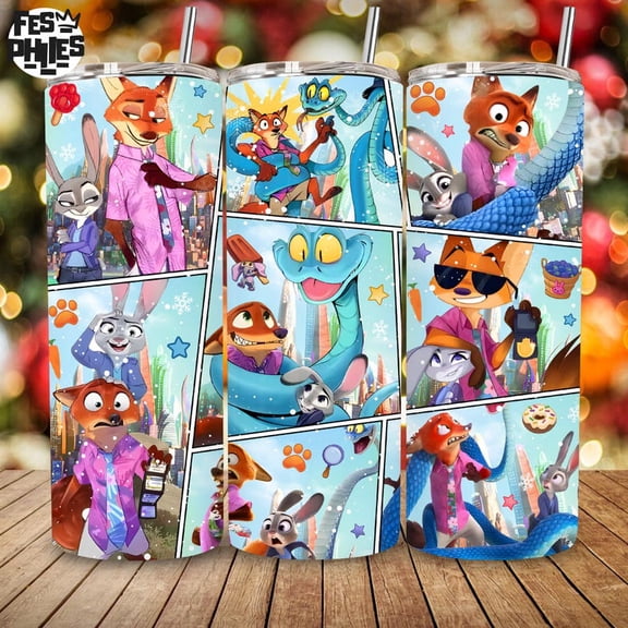 Valentines Day Tumbler 20Oz Wrap PNG, Movie Bunny and Fox 20OZ Sublimation Design, Couple Fox and Bunny Tumbler Wrap, Cartoon Couple File