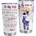thumbnail image 1 of Valentines Day Tumbler Gifts for Wife, Birthday Anniversary Mothers Day Ideas Gifts from Husband, Romantic Valentines Tumbler with Poetry for Wife, 20 Oz Stainless Steel Tumbler, 1 of 6