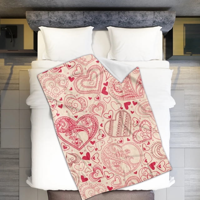 Valentines Day Warm Blanket Valentine's Day Blanket Flannel Decorative