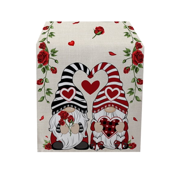 Valentine's Day Outfit WomenValentines Day Wedding Red Valentine's Day Table Flag Home Decor Waterproof Tablecloth Wedding Party Doilies, Kitchen Dining Anniversary Wedding 13x72 Inch