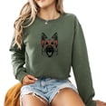 thumbnail image 1 of Valentines Day With German Shepherd Dog Mama Sweatshirt Adult Graphic Crewneck Cozy Unisex Pullover Lover Gift, 1 of 4