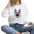 thumbnail image 1 of Valentines Day With German Shepherd Dog Mama Sweatshirt Adult Graphic Crewneck Cozy Unisex Pullover Lover Gift, 1 of 4