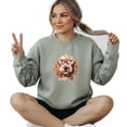 thumbnail image 1 of Valentines Day With Golden Doodle Sweatshirt Womens Cute Dog Mom Gift Casual Long Sleeve Graphic Shirts Top, 1 of 4