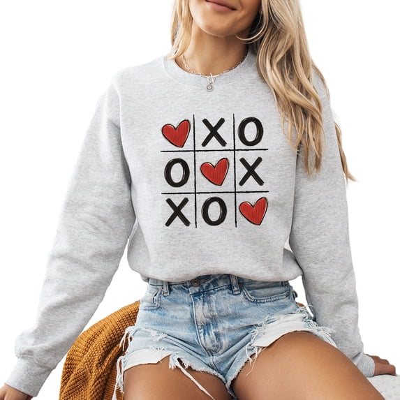 Valentines Day With Love Heart Sweatshirt Women Pullover Love Gift Casual Heart Long Sleeve Graphic Shirts Top