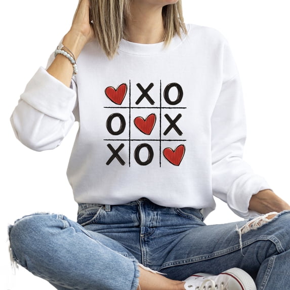 Valentines Day With Love Heart Sweatshirt Women Pullover Love Gift Casual Heart Long Sleeve Graphic Shirts Top