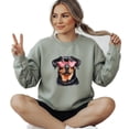 thumbnail image 1 of Valentines Day With Rottweiler Sweatshirt Womens Cute Dog Mom Gift Casual Long Sleeve Graphic Shirts Tops, 1 of 4
