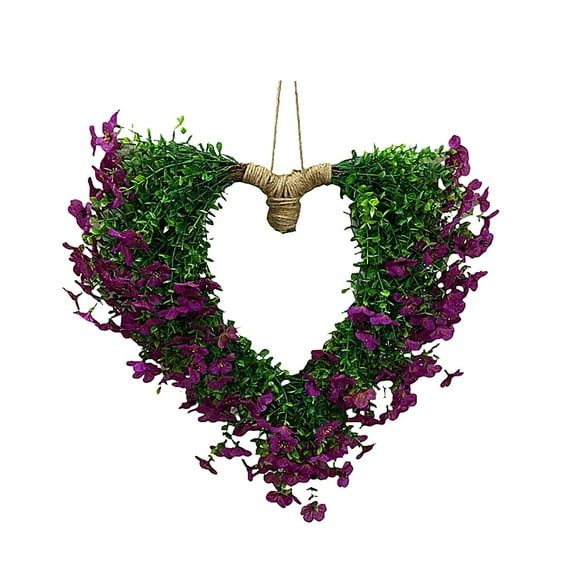 Valentines Day Wreath Heart Wreath with Lush Green Ivy, Romantic Front Door Decoration, Perfect for Weddings & Indoor/Outdoor Farmhouse Decor, 22in