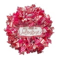 thumbnail image 1 of Valentines Day Wreath with LOVE Wooden Sign, Red Mesh Heart Wreath for Front Door, Indoor and Outdoor Valentine’s Day Handmade Decorations, 1 of 6