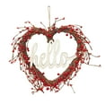 thumbnail image 1 of Valentines Day Wreaths for Front Door,14 Inches Artificial Red Berries Valentine Heart Shaped Wreath Decor with Love Wooden Sign,Valentine Heart Wreath for Window Home Indoor,Outdoor, 1 of 9