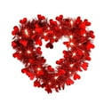 thumbnail image 1 of Valentines Day Wreaths with Lighted - 14'' Heart Wreaths for Front Door Valentines Decorations Heart Shaped Tinsel Wreath and LED Light for Wedding Proposal Engagement Party, Gifts for Women, 1 of 6