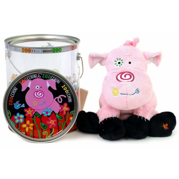 Plush Bucket Pals - Zoocchini Stuffed Animal Toys with Storage Bucket