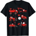 thumbnail image 1 of Valentines Day boys kids Toddler Construction truck hearts T-Shirt, 1 of 4