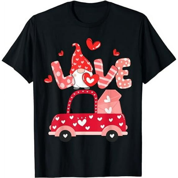 Valentines Day design for Womens with Cute Gnomes Love T-Shirt