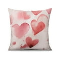 thumbnail image 1 of Valentines Decor Pink Love Heart Throw Pillow Covers 18 X 18 Inch, Set Of 4, Linen Study Sofa Cushion Cover Indoor Living Room Home Decor（double-side）, 1 of 2